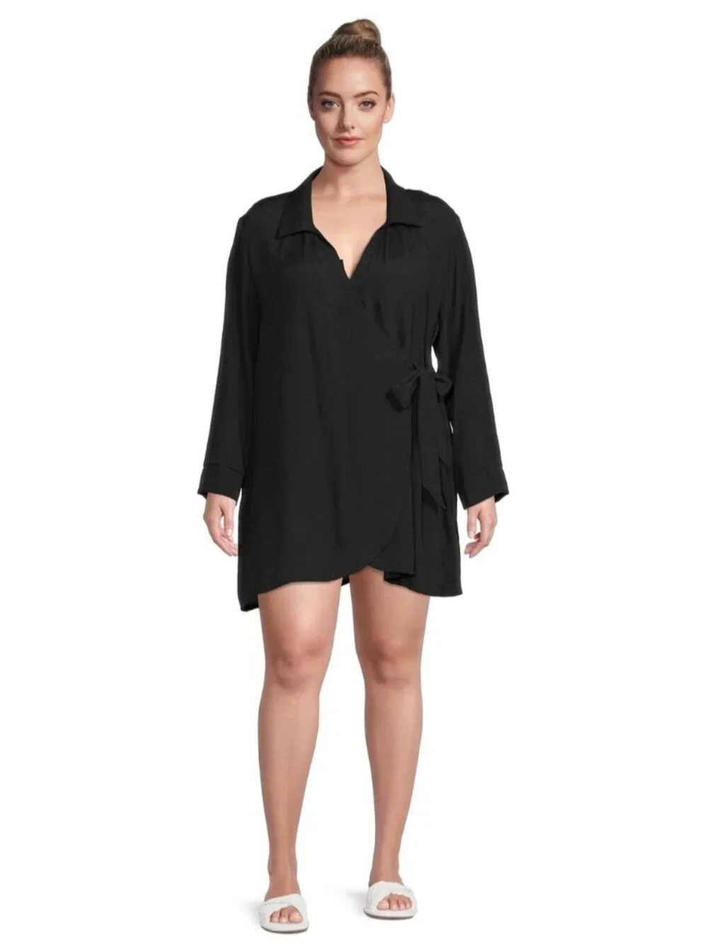 Time & Tru Black Swimsuit Coverup